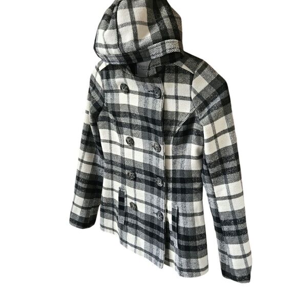 AEROPOSTALE Women's Warm Plaid Winter Peacoat Size Small - Picture 6 of 16